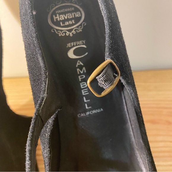 Jeffrey Campbell Night Walk Black Suede size 7.5 - Picture 5 of 5